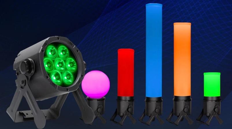 ADJ ElectraPix Par 7 met lichtzuilen