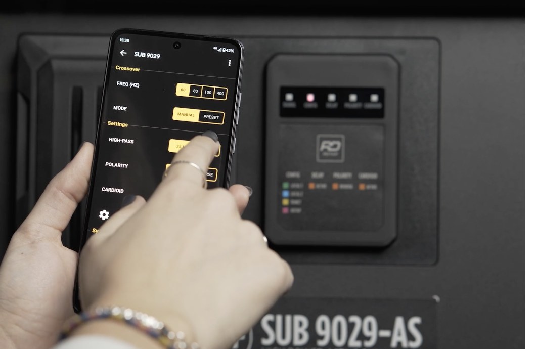 Smartphone-app voor audio-instellingen